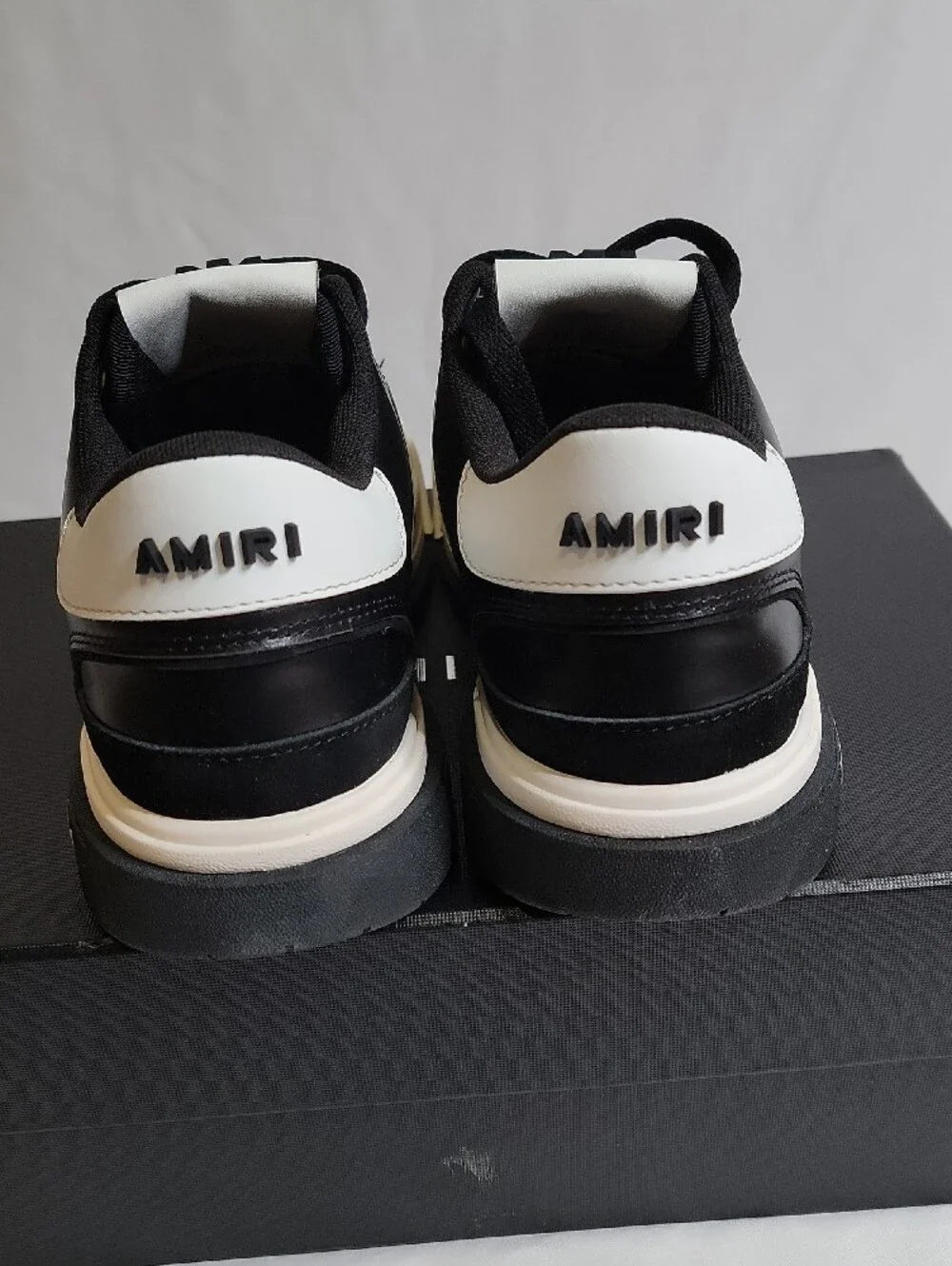 AMIRI Black and White Classic Low Sneakers